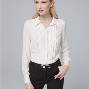 WHBM Seed Bead Blouse